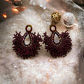 Crimson Aura Fringe Earrings
